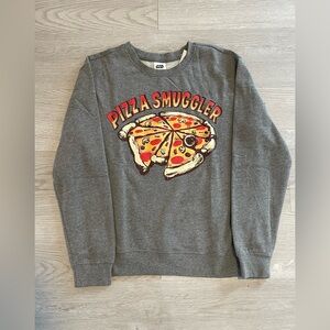 NEW Disney‎ Star Wars Gray Sweatshirt "Pizza Smuggler" Millennium Falcon Adult